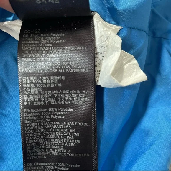 Marmot Girls Val D’Sere Hooded Winter Skiing Puffer Jacket, Blue Size Large - Picture 6 of 6